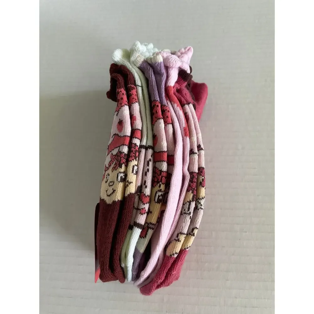 3 PAIR STRAWBERRY SHORTCAKE NO SHOW SOCKS SIZE NEW
